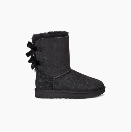 UGG Bailey Bow II Twinkle Black Boots for Women (GLKT68470)